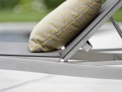 Allround Rollenliege Edelstahl-Textilen taupe