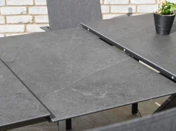 Alu Ausziehtisch Fortis 240/300x100cm Sintered Stone