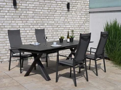 Alu Ausziehtisch Fortis 240/300x100cm Sintered Stone