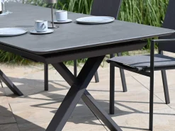 Alu Ausziehtisch Fortis 240/300x100cm Sintered Stone
