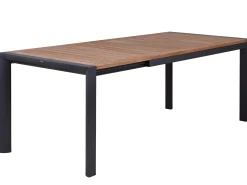 Alu Ausziehtisch Oriental Teak 160/220x92cm anthrazit