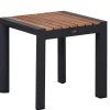 Alu Beistelltisch Oriental Teak anthrazit 45x45cm