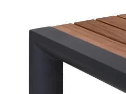 Alu Beistelltisch Oriental Teak anthrazit 45x45cm