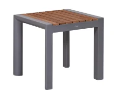 Alu Beistelltisch Oriental Teak graphit 45x45cm