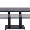 Alu Glas-Keramik Lift-Tisch Black Pearl 130x75cm