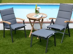 Alu Hochlehner Auflage 125x50cm Malibu grey
