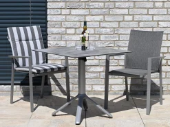 Alu HPL Klapptisch Nemo 80x80cm graphit Beton-Effekt