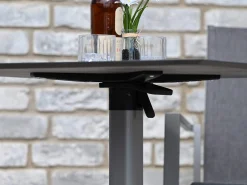 Alu HPL Klapptisch Nemo 80x80cm graphit Beton-Effekt