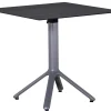 Alu HPL Klapptisch Nemo 80x80cm graphit Slate-Effekt