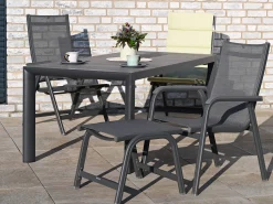 Alu Keramik Gartentisch Hartford 194x90cm anthrazit
