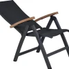 Alu Klappsessel Oriental Teak anthrazit|anthrazit
