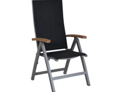 Alu Klappsessel Oriental Teak graphit|anthrazit
