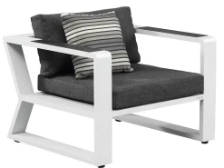 Alu Loungesessel Lovina white