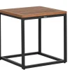 Aluminium Beistelltisch Outdoor Melago anthrazit Teakholz 45x45cm