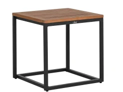 Aluminium Beistelltisch Outdoor Melago anthrazit Teakholz 45x45cm