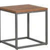 Aluminium Beistelltisch Outdoor Melago graphit Teakholz 45x45cm