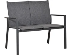 Aluminium Gartenbank Leona 2-Sitzer anthrazit|dark-smoke