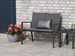 Aluminium Gartenbank Leona 2-Sitzer anthrazit|dark-smoke