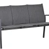Aluminium Gartenbank Leona 3-Sitzer anthrazit|dark-smoke