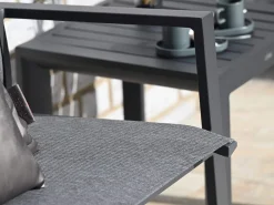 Aluminium Gartenbank Leona 3-Sitzer anthrazit|dark-smoke