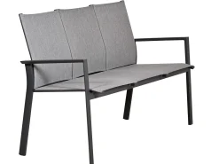 Aluminium Gartenbank Leona 3-Sitzer anthrazit|light-smoke