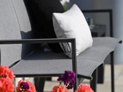 Aluminium Gartenbank Leona 3-Sitzer anthrazit|light-smoke