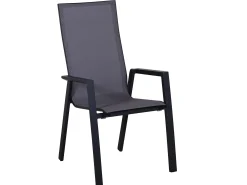 Aluminium Gartenstuhl Hartford hoch anthrazit|taupegrey