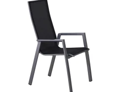 Aluminium Gartenstuhl Hartford hoch graphit|silbergrau