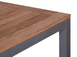 Aluminium Teakholz Gartentisch Serie Melago graphit