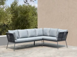 Alu Rope Eck Dining Loungeset Ancona links verlängert