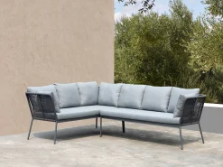 Alu Rope Eck Dining Loungeset Ancona rechts verlängert