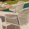 Alu Rope Lido Armlehnstuhl ivory mit Sitzkissen