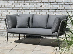 Alu Rope 3-Sitzer Dining Lounge Sofa Ancona