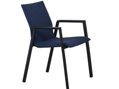Alu Stapelsessel Mavi gepolstert anthrazit|blau