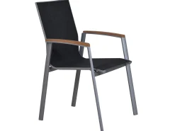 Alu Stapelsessel Oriental Teak graphit|anthrazit
