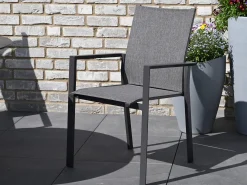 Alu Stapelsessel Trivento anthrazit|dark-smoke