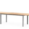 Alu-Teak Ausziehtisch Bellano 240/310x100cm graphit