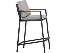 Alu-Teak Barhocker Barstuhl Regency