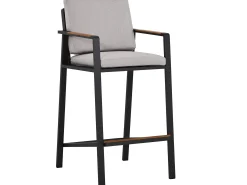 Alu-Teak Barhocker Barstuhl Regency