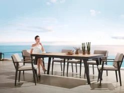 Alu-Teak Dining-Sessel Regency