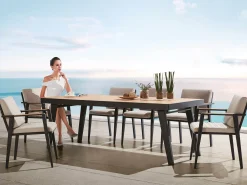 Alu-Teak Dining-Tisch Regency 220x90cm