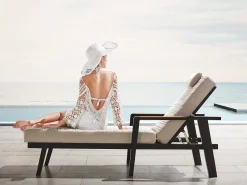 Alu-Teak Lounge Gartenliege Regency
