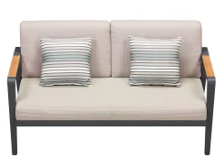 Alu-Teak Loungemöbel Regency Loungesofa 2-Sitzer