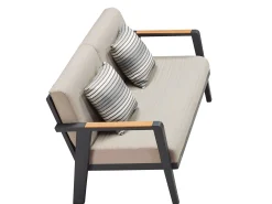 Alu-Teak Loungemöbel Regency Loungesofa 2-Sitzer