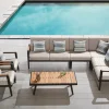 Alu-Teak Loungemöbel Regency 2-Sitzer Endmodul links