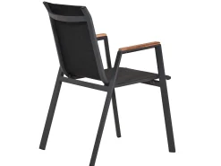 Alu Teak Stapelsessel Mandarin II anthrazit|anthrazit