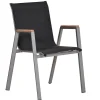 Alu Teak Stapelsessel Mandarin II graphit|anthrazit