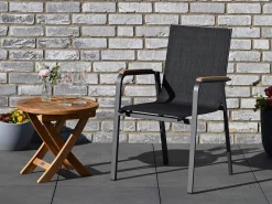 Alu Teak Stapelsessel Santa Fe anthrazit|anthrazit