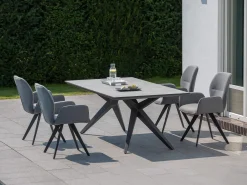 Alvaro Outdoor Garten Polsterstuhl Southend hellgrau