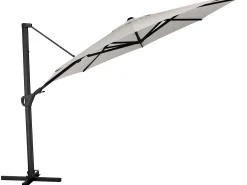 Ampelschirm Easy Swing Alu schwarz matt Ø350cm hellgrau